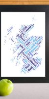 Scotland word art print