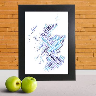 Scotland word art print