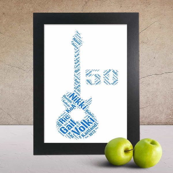 Electric Guitar 50th word art