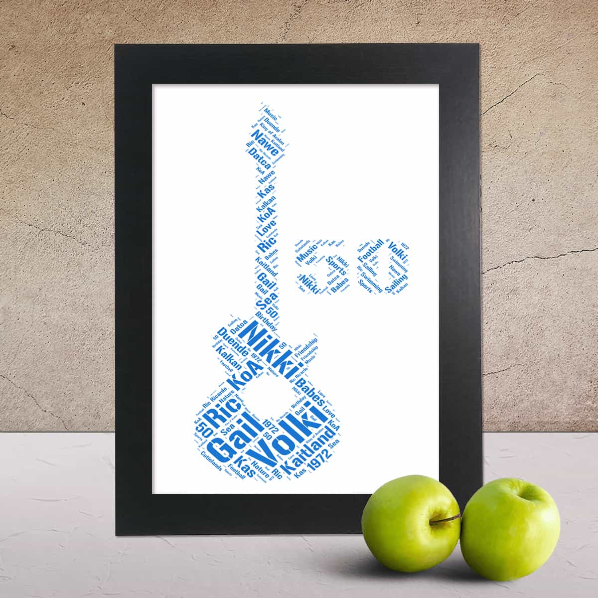 Electric Guitar 50th word art