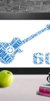 Guitar 60th word art