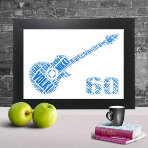 Guitar 60th word art