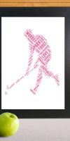 Hockey word art