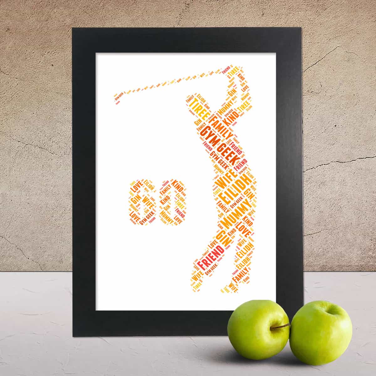 Golf 60th word art