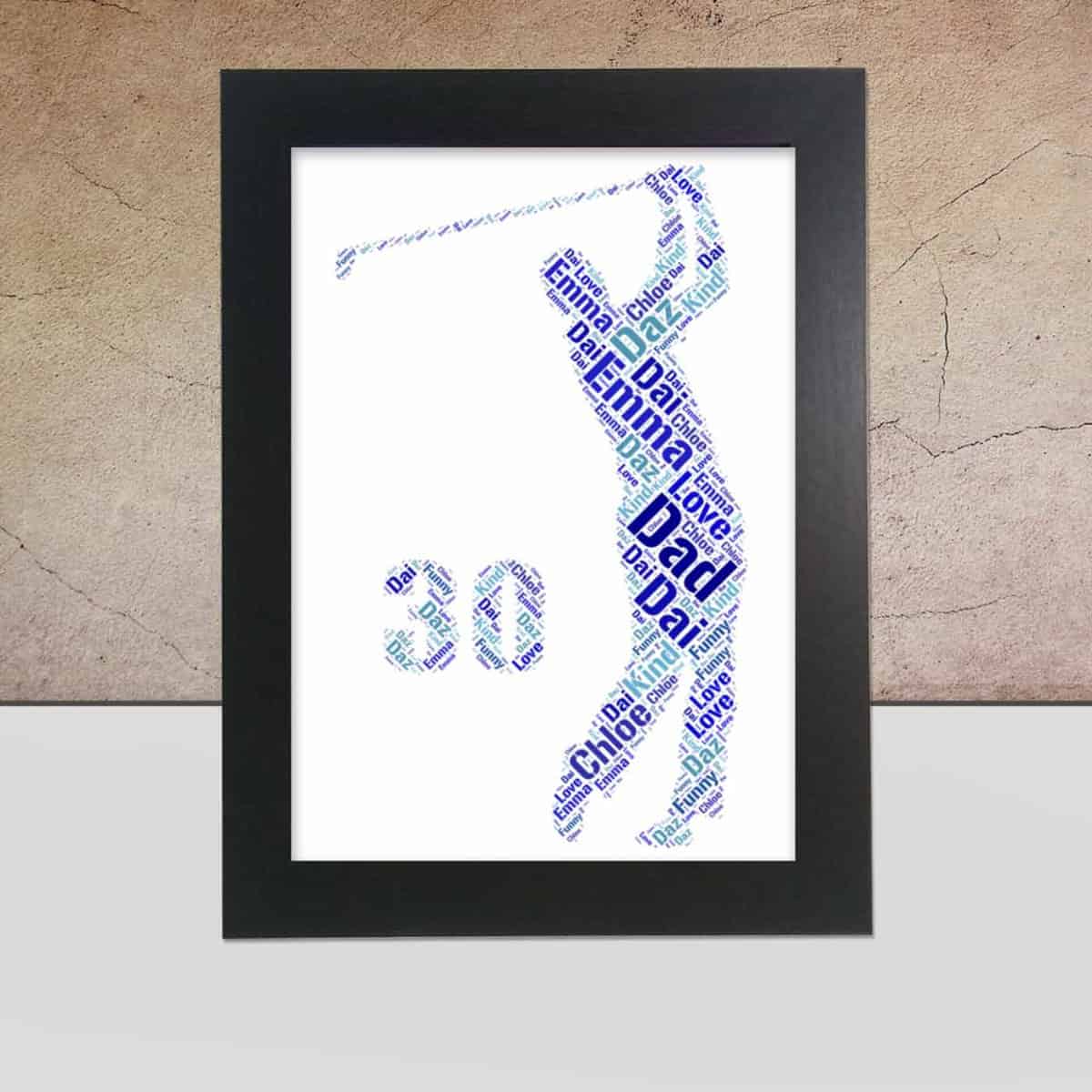 Personalised Golf 30th Birthday Word Art Gift – Made For You - Image 2