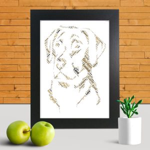Personalised Labrador head print