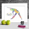 Personalised yoga 60th word art