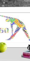 Personalised yoga 60th word art