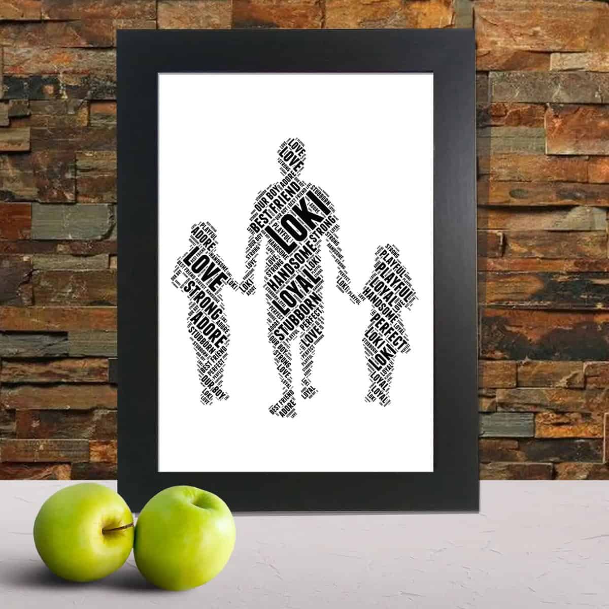 Personalised dad with son and daughter