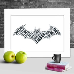 batman word art print