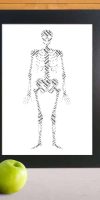 skeleton word art print