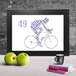 Personalised Bike 49th Name Print – Custom Word Art