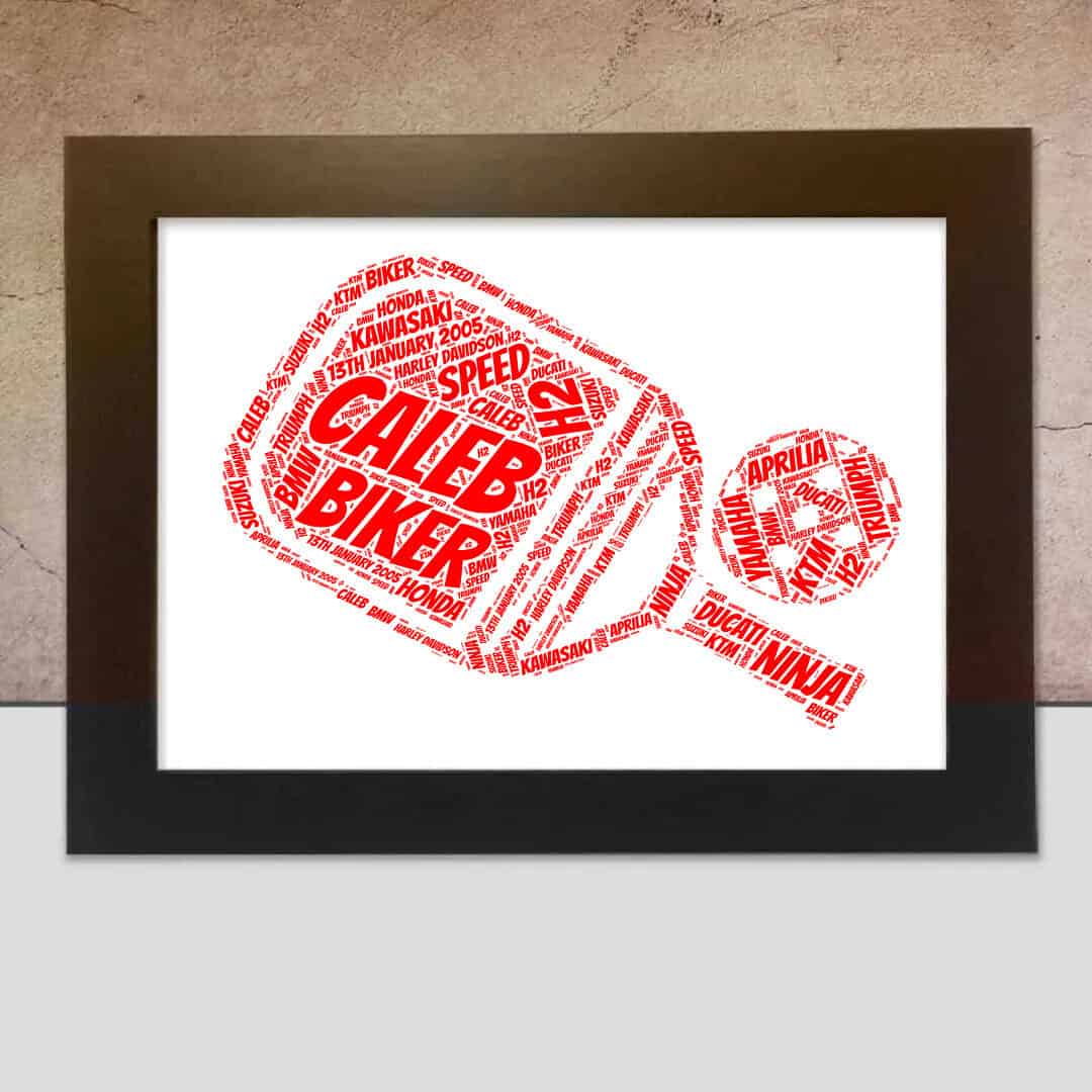 Pickleball Personalised Word Art – Custom Made Print - Image 2